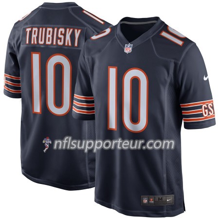 Maillot Homme Chicago Bears Mitchell Trubisky 10 Nike Navy